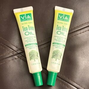 6/$20 Via Natural Tea Tree Oil 2 Tubes - each 1.5 Fl Oz NWT